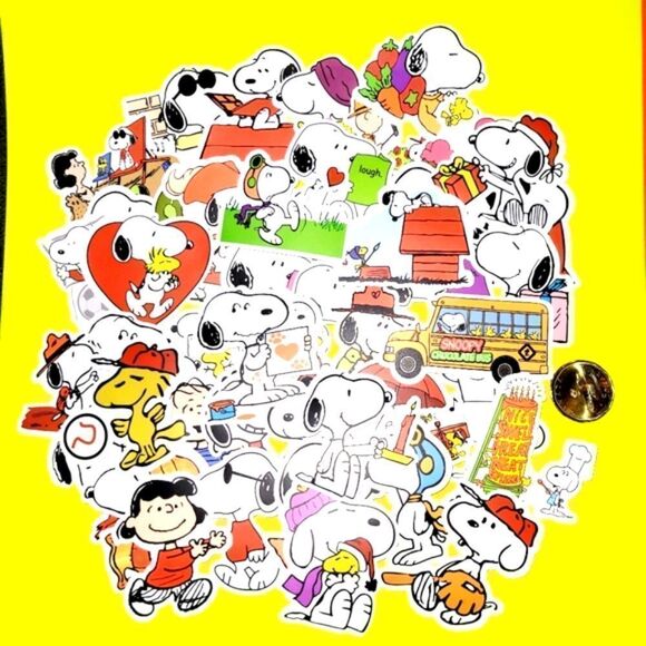 50pc brand new waterproof Snoopy stickers. - Picture 1 of 1